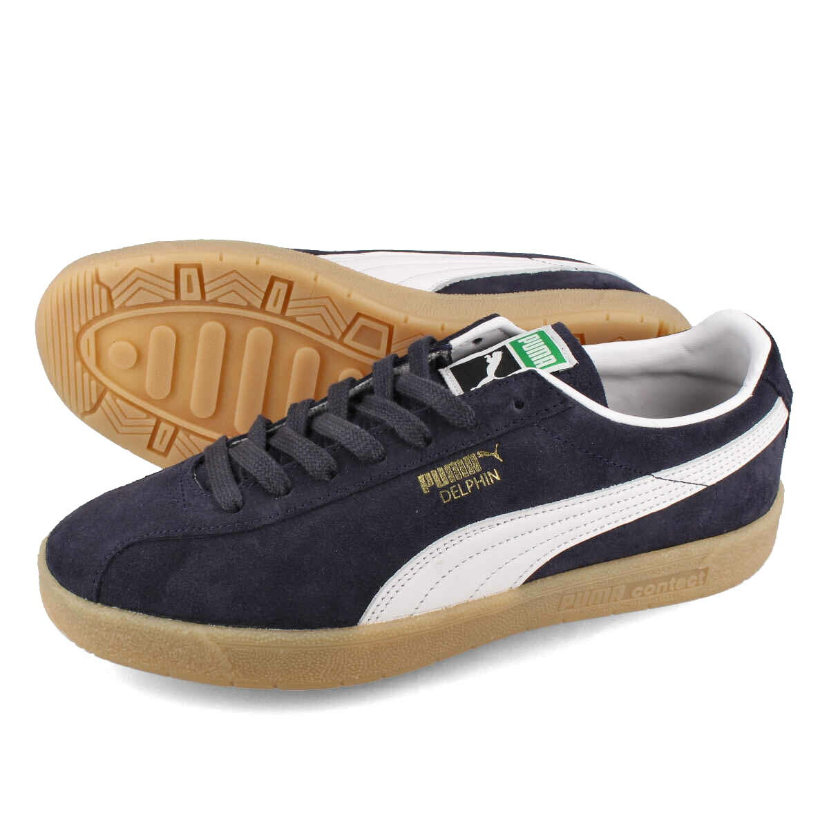 15時迄のご注文で即日発送可 PUMA DELPHIN OG DEBOSS プーマ デルフィン OG デボス メンズ スニーカー ローカット NEW NAVY/WHITE ネイビー ホワイト 389128-01