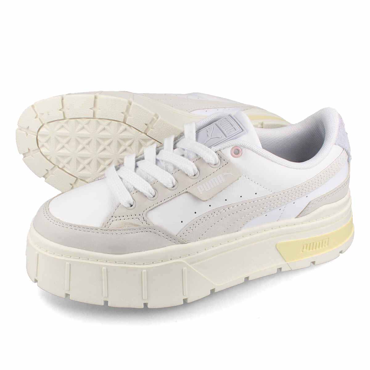 【プライスダウン】 15時迄のご注文で即日発送可 PUMA MAYZE STACK LUXE WMNS プーマ メイズ スタック リュクス ウィメンズ レディース ローカット PUMA WHITE/NIMBUS CLOUD ホワイト 389853-03