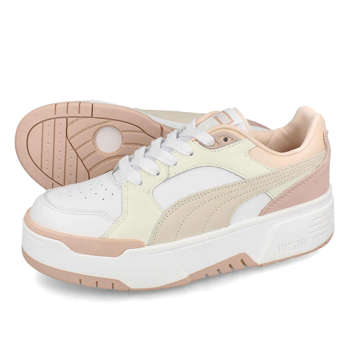 15時迄のご注文で即日発送可 PUMA CA FLYZ PRM WMNS プーマ CA FLYZ PRM ウィメンズ レディース スニーカー ローカット WHITE/ROSE QUARTZ ホワイト 396099-03