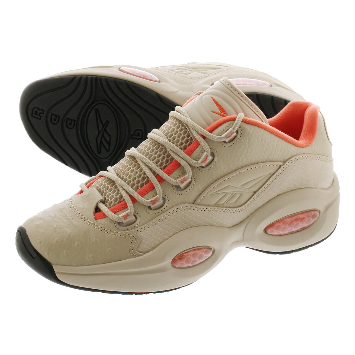 【毎日がお得！値下げプライス】Reebok QUESTION LOW リーボック クエスチョン ロー MODERN BEIGE/VIVID ORANGE/BLACK ef3151