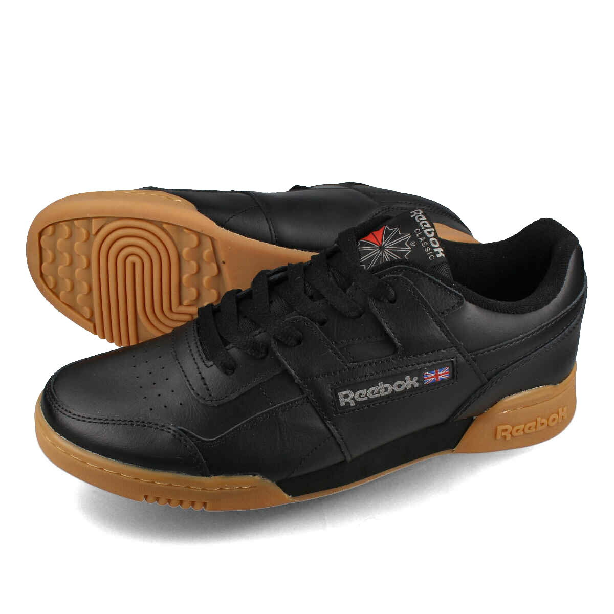 15時迄のご注文で即日発送可 Reebok WORKOUT PLUS リーボック ワークアウトプラス メンズ レディース ローカット BLACK ブラック 100000065