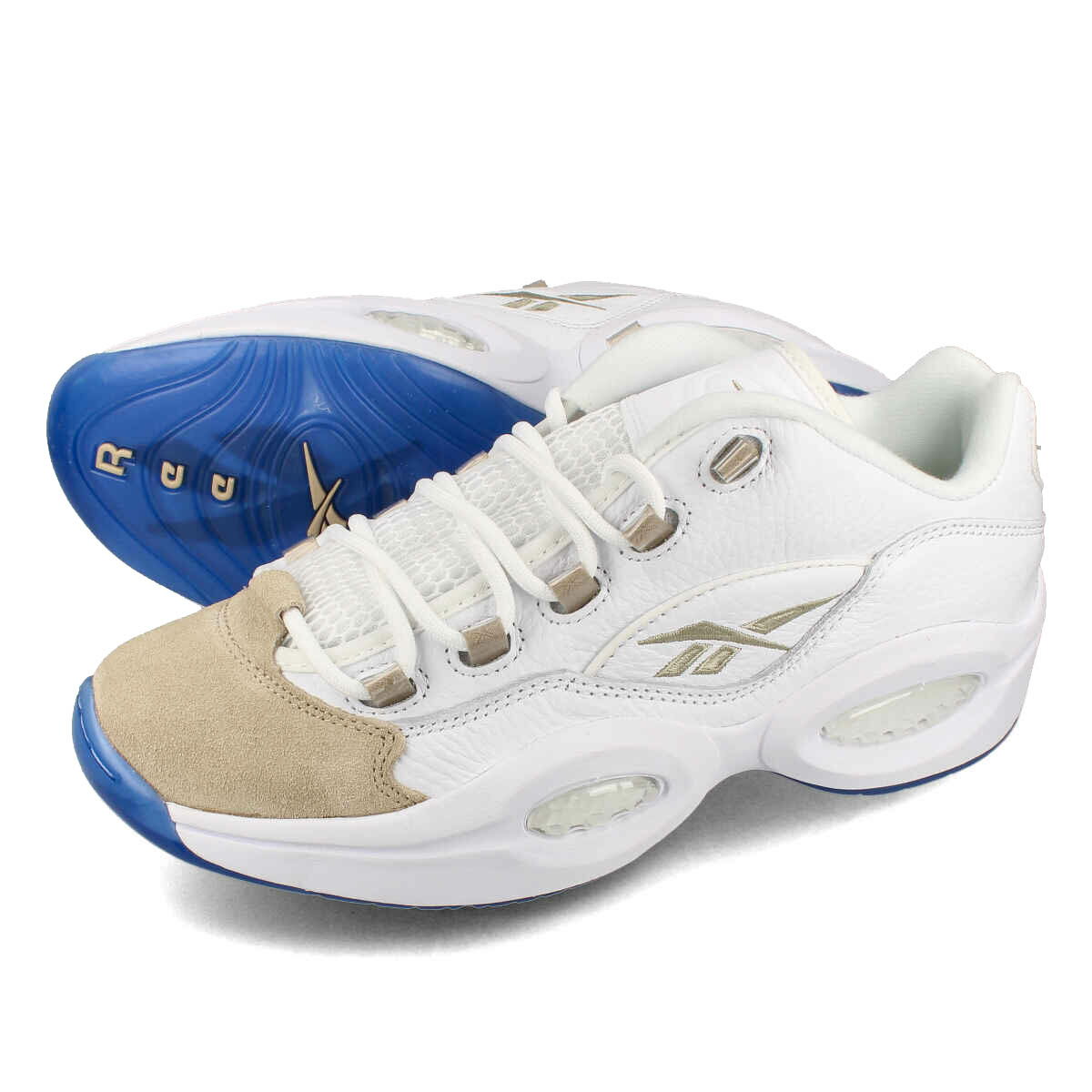 【プライスダウン】 15時迄のご注文で即日発送可 Reebok QUESTION LOW リーボック クエスチョンロー メンズ ローカット WHITE/WHITE/LIGHT SAND ホワイト ef7609