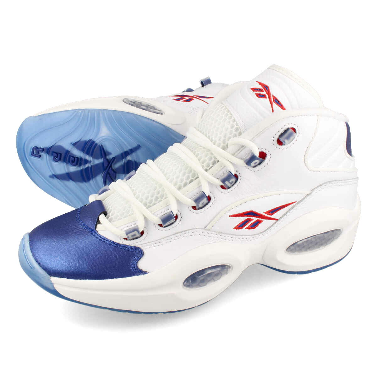  15時迄のご注文で即日発送可 Reebok QUESTION MID リーボック クエスチョン ミッド FTWR WHITE/CLASSIC COBALT/CLEAR gx0227