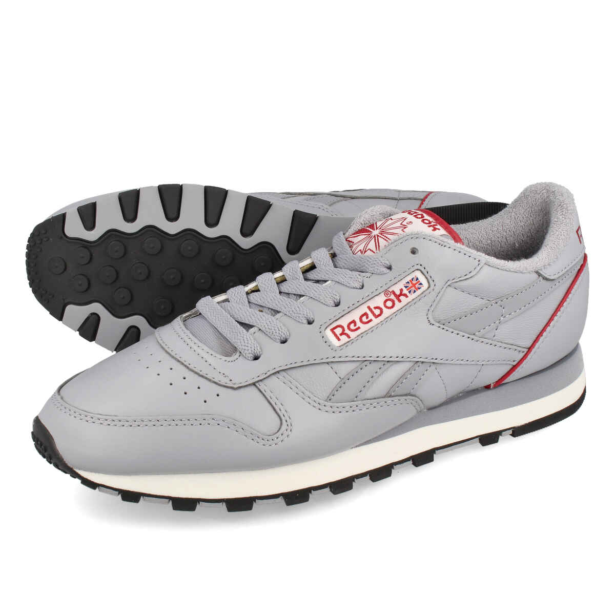 【プライスダウン】 15時迄のご注文で即日発送可 Reebok CLASSIC LEATHER 1983 VINTAGE リーボック クラシック レザー 1983 ヴィンテージ COLD GREY/FLASH RED/CHALK gx0282