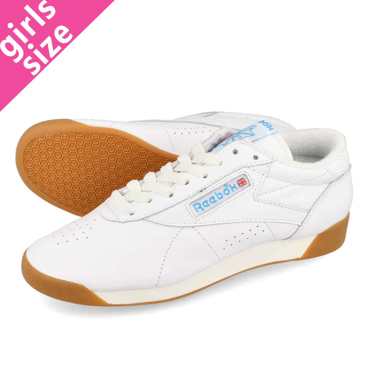 【お買い物マラソンSALE】 15時迄のご注文で即日発送可 Reebok F/S FREE STYLE LOW リーボック フリースタイル ロー FTWR WHITE/RUBBER GUM/ALLWAYS BLUE GX2793