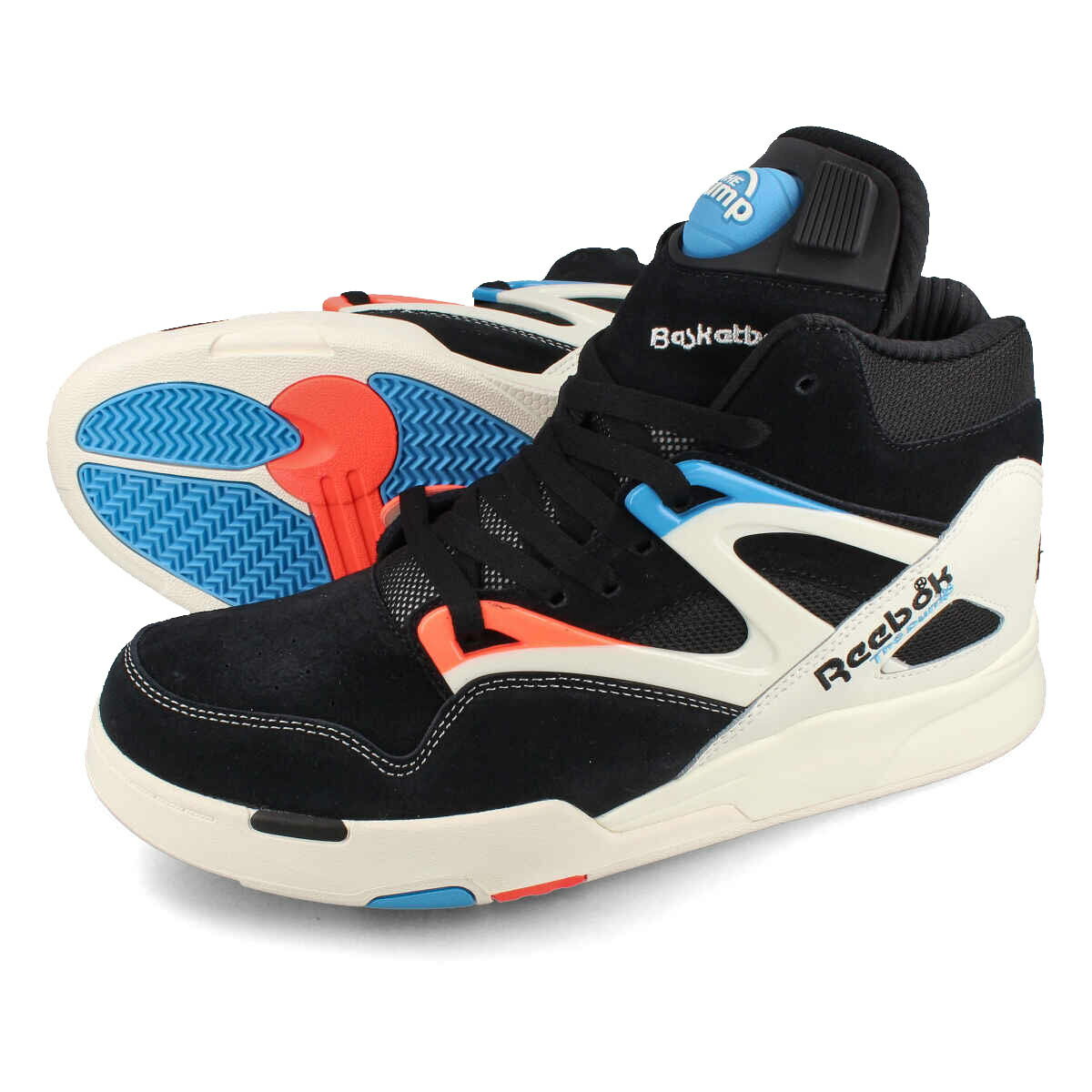 【プライスダウン】 15時迄のご注文で即日発送可 Reebok PUMP OMNI ZONE II リーボック ポンプ オムニ ゾーン 2 メンズ ハイカット CORE BLACK/CHALK/ORANGE FLARE ブラック hr0504