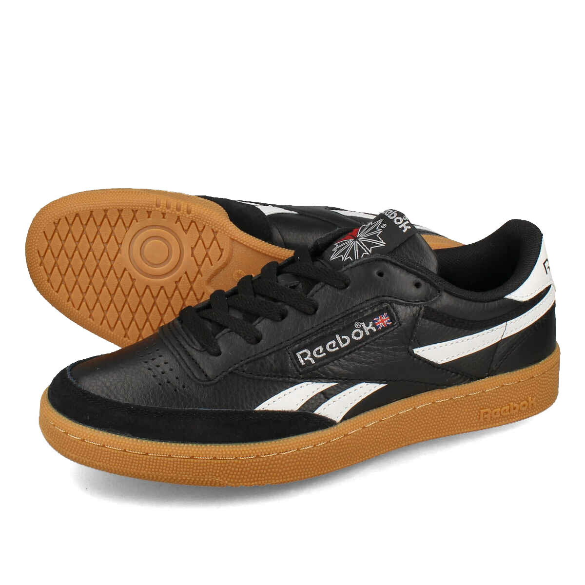 15Τʸ¨ȯ Reebok CLUB C 85 REVENGE VINTAGE ꡼ܥå ֥ 85 ٥ ơ  ǥ ˡ å BLACK ֥å 100202317