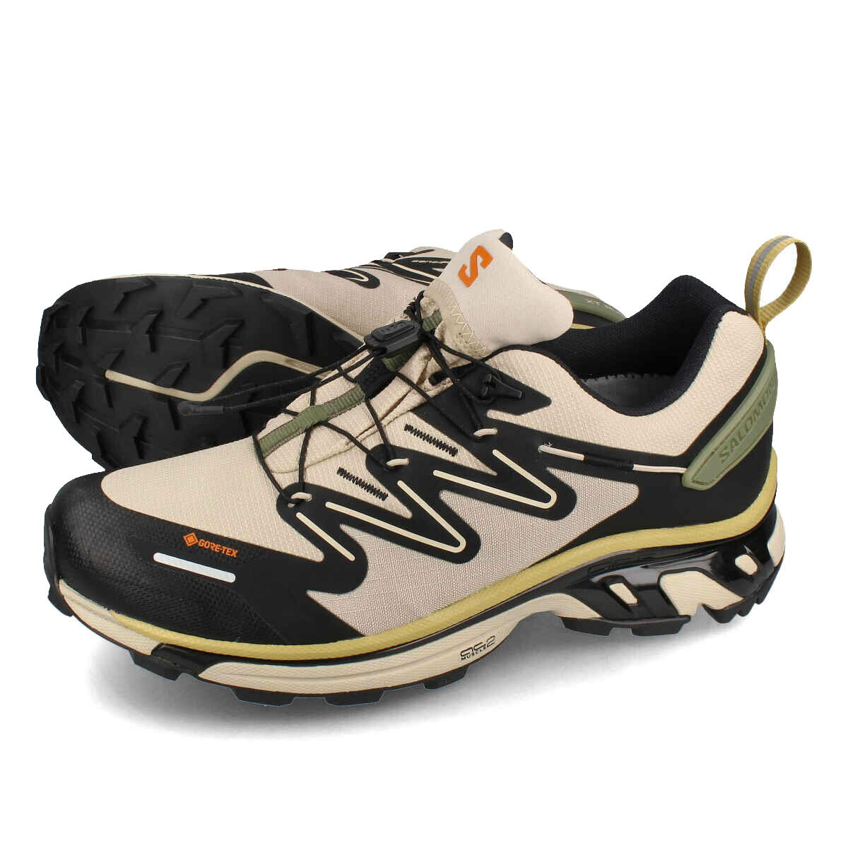 15時迄のご注文で即日発送可 SALOMON XT-RUSH 2 GORE-TEX サロモン エックスティー ラッシュ 2 ゴアテックス メンズ スニーカー ローカット CEMENT/BLACK/DEEP LICHEN GREEN ブラック L47285400