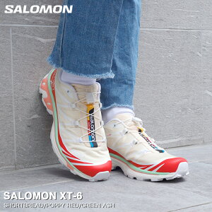 15Τʸ¨ȯ SALOMON XT-6  åƥ 6  ǥ ˡ å SHORTBREAD/POPPY RED/GREEN ASH ۥ磻 L47293300