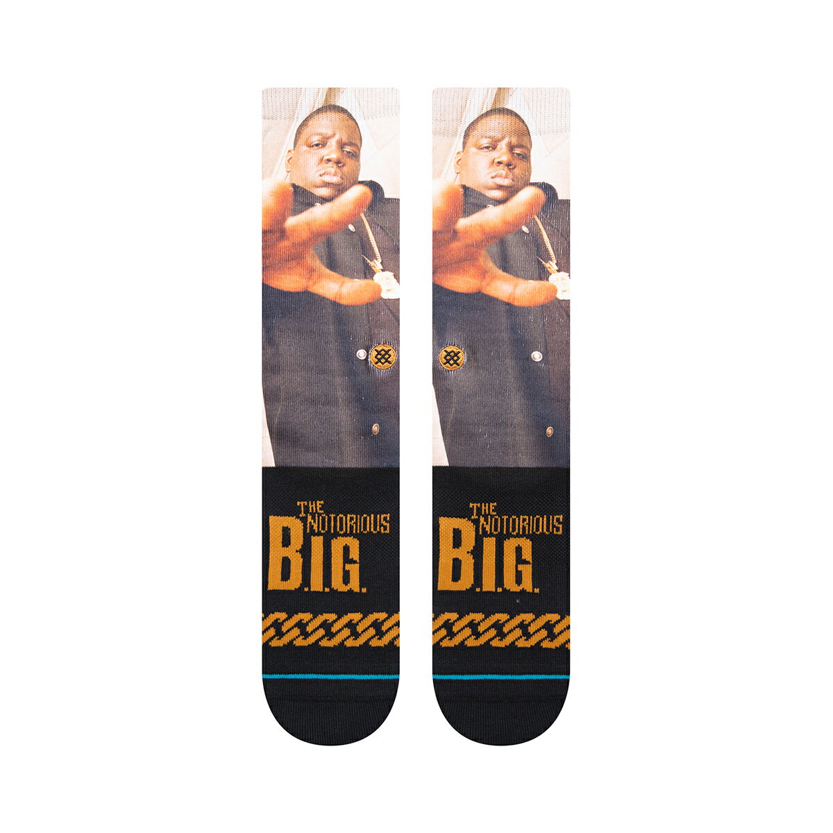 STANCE SOCKS X NOTORIOUS B.I.G. THE KING OF NY スタンス ソックス ノトーリアス B.I.G. キング・オブ・ニューヨーク メンズ 靴下 BLACK ブラック【BIGGIE】 A555D22THE#BLK 【追跡可能メール便・日時指定不可】 2