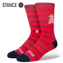 STANCE SOCKS ANGELS TWIST CREW スタンス ソックス エンジェルス ツイスト クルー メンズ 靴下 RED レッド 赤 A556A22ANG RED 【追跡可能メール便 日時指定不可】