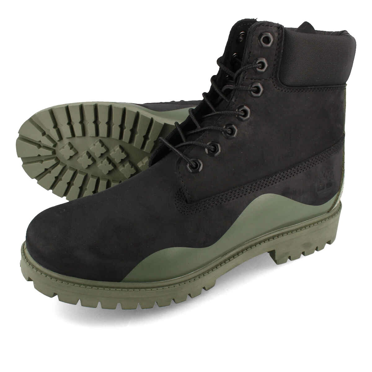 yvCX_Ez 15̂ő TIMBERLAND 6inch PREMIUM RUBBER CUP WP BOOT eBo[h 6C` v~A o[Jbv EH[^[v[t u[c Y h BLACK NUBUCK/GREEN ubN O[   A5UYW