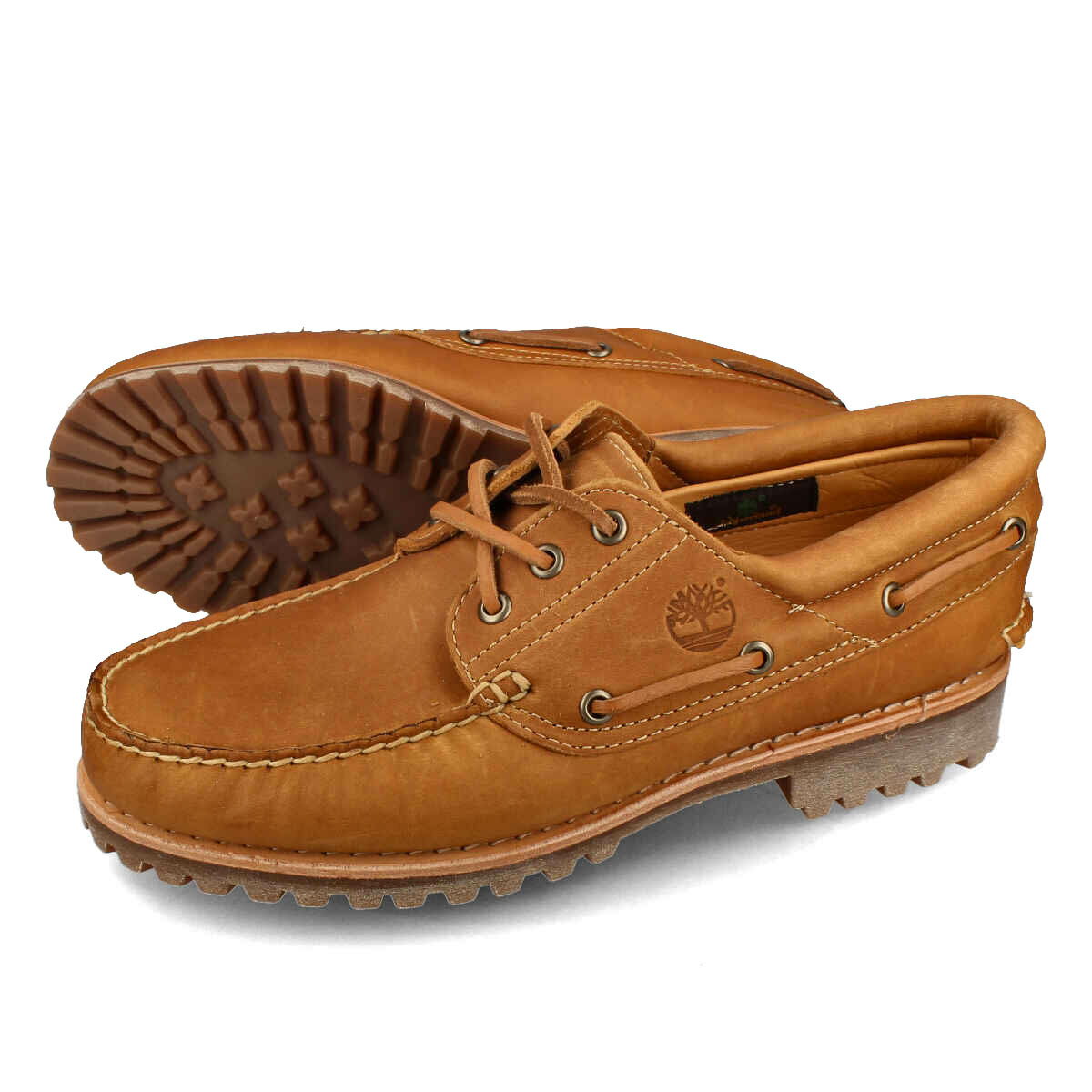 【お買い物マラソンSALE】 15時迄のご注文で即日発送可 TIMBERLAND AUTHENTICS 3EYE CLASSIC LUG ティンバーランド オーセンティックス 3アイ ラグ メンズ モカシン デッキシューズ BROWN ブラウン a5ywh