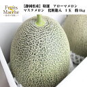 【送料無料】【静岡県産】特選アローマメロン(マスクメロン)化粧箱入 1玉 約1kg(北海道沖縄別途送料加算)