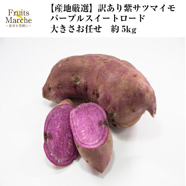 訳あり　パープルスイートロード　紫芋　大きさお任せ　約5kg(北海道沖縄別途送料加算)