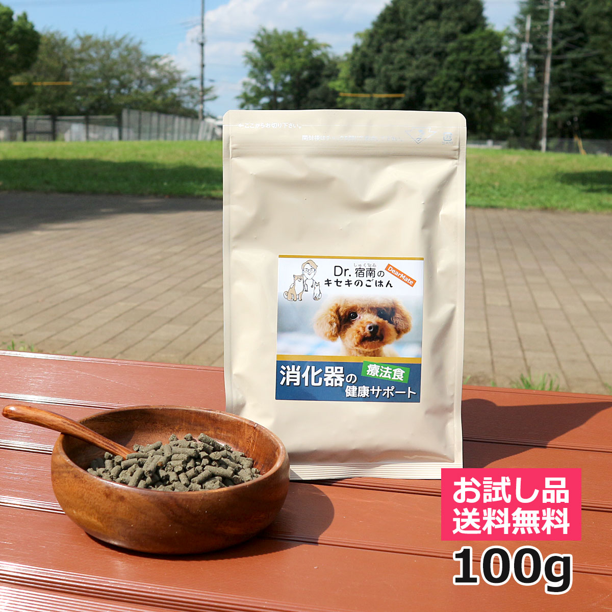 【初回お試しサンプル・送料無料】犬用療法食 消化器の健康サポート（低脂肪） 100g（全犬種用）Dr.宿南のキセキのご…