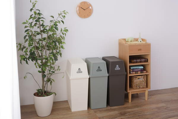 東谷 スタッキングペール45L ブラウン LFS-761BR ダストボックス ゴミ箱 45L ダストボックス 屋外 屋内 スタッキング ごみ箱 分別ゴミ箱 キッチン フラップロック スタッキングペール ポリプロピレン マット アースカラー ブラウン　グリーン　ホワイト LFS-761B