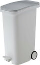 東谷 スムース ペダルダストボックス31L メタル 完成品 RSD-621MT 東谷 AZUMAYA ゴミ箱 31L ダストボックス ふた付ごみ箱 スムース ペダルダストボックス 31リットル キャスター付 おしゃれ ペールボックス 足元ペダルタイプ 角型 RSD-621MT(3)