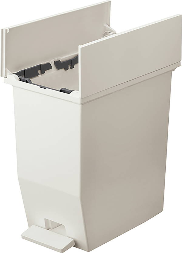 東谷 SOLOW ペダルオープンツイン20L ホワイト 完成品 RSD-76WH ダストボックス ゴミ箱 おしゃれ キッチン 20リットル 分別 フタ付き ダストボックス ペダル式 ワンタッチ 北欧 シンプル 一人暮らし RSD-76WH [2]