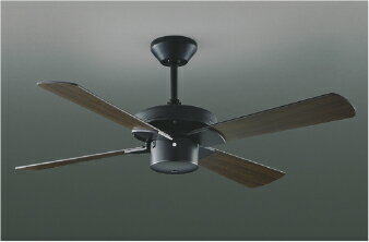 【ポイントUP中】おしゃれ アメリカン コイズミ照明 KOIZUMI シーリングファン S-シリーズ ビンテージタイプ AM47471E 本体黒色塗装 吊り下げパイプ：15cm・幅-φ1100mm ※リモコン付 条件により傾斜天井可能