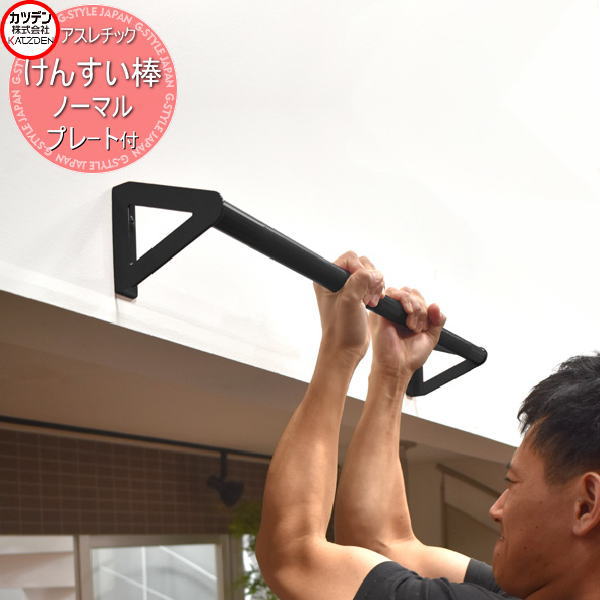 楽天DIYエクステリアSTYLE-JAPAN-GROUP【無料★特典対象】 カツデン アスレチックシリーズ けんすい棒 けんすい棒 ノーマル 固定プレート付き インテリア 健康 トレーニング ストレッチ 運動 器具