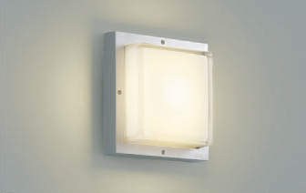 エクステリア 屋外 照明 ライト コイズミ照明 koizumi KOIZUMI ポーチライト AU45915L 60W相当 電球色 シルバーメタリック 角型 デザイン 電球色 LED ブラケットライト ポーチライト 玄関灯 玄関照明 門柱灯