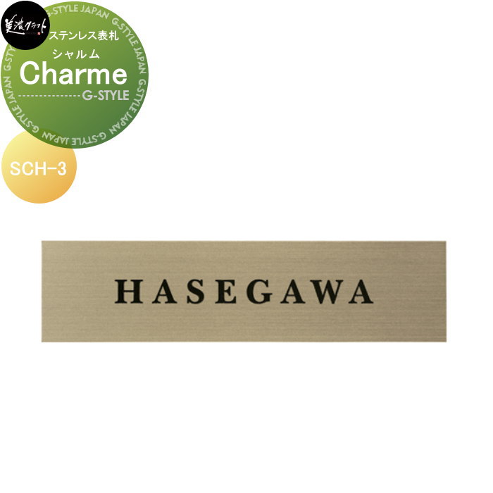 ステンレス切文字 美濃クラフト Charme シャルム SCH-3
