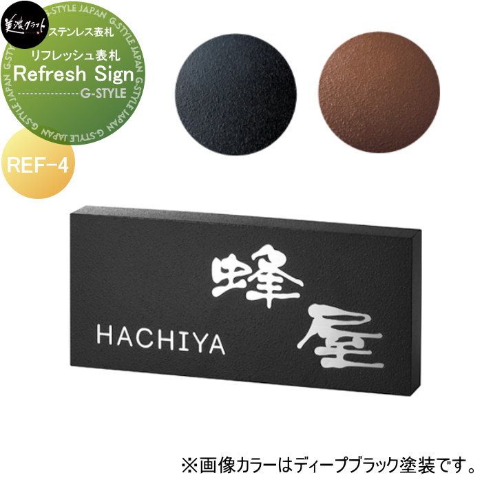 ステンレス表札 美濃クラフト かぶせる表札 REF-4-□