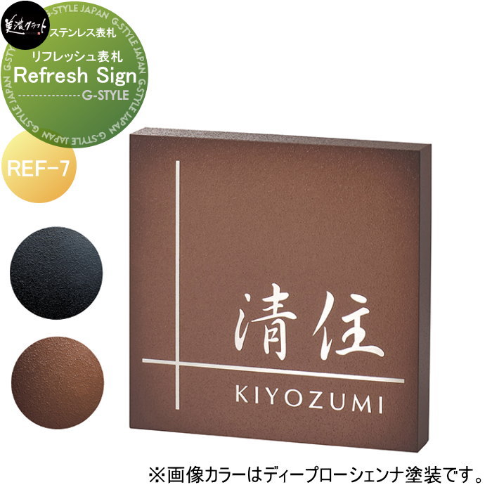 ステンレス表札 美濃クラフト かぶせる表札 REF-7-□