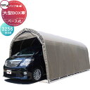 【無料★特典付】 自動車 車庫 ナンエイ 南栄工業 パイプ車庫 大型BOX車用 角パイプベース式 3256BSB(ブラウン) 自動車 ホコリ 防止 資材置き 物置
