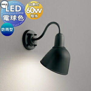 エクステリア 屋外 照明 ライト オーデリックODELIC ポーチライト OG254676LR ヴィンテージ ビンテージ アンティーク レトロ ブラケットライト 玄関灯 門柱灯 黒色 LED 電球色