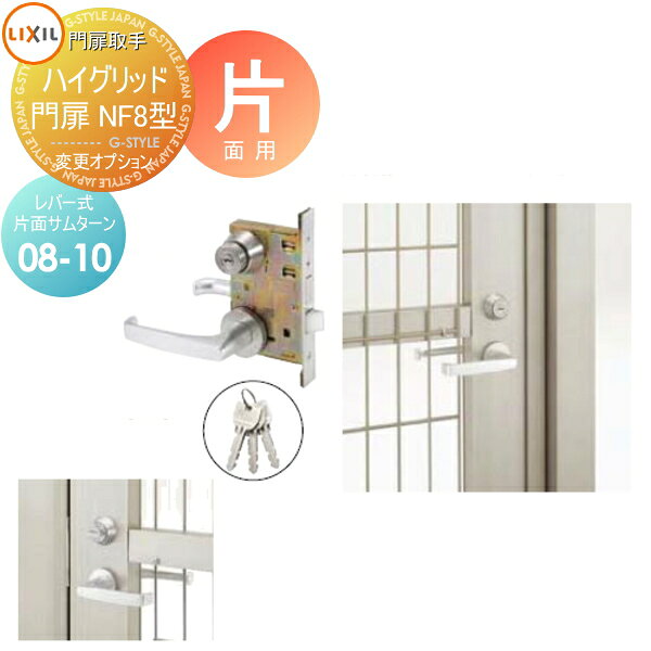 【部品】 形材門扉 LIXIL リクシル TOEX ハイグリッド門扉NF8型 両開き 変更オプション レバー式 片面..