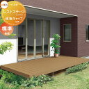 【無料★特典対象】 ウッドデッキ LIXIL リクシル レストステージ 床板キャップ仕様 標準束柱 3.5間×7尺 : 間口6196mm×奥行2103.5mm 人工木 セット diy キット 樹脂