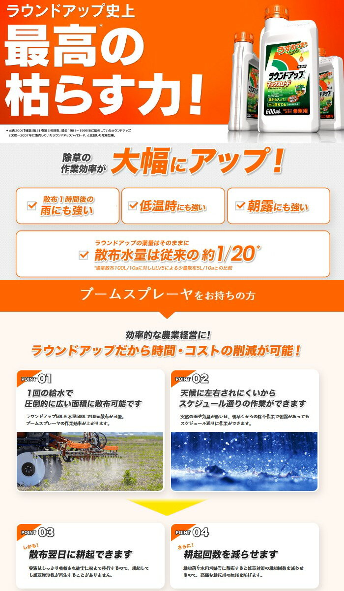 除草剤 原液タイプ ラウンドアップマックスロード 5.5L 希釈タイプ　5L+500ml 3本セット 合計16.5L ケース売り 日産化学 高吸収・高浸透な茎葉除草剤 グリホサート 農薬 ガーデニング 雑草 対策 雑草対策 園芸 薬剤 薬 安心 ミカン 果樹 経済的 噴霧器 散布 2