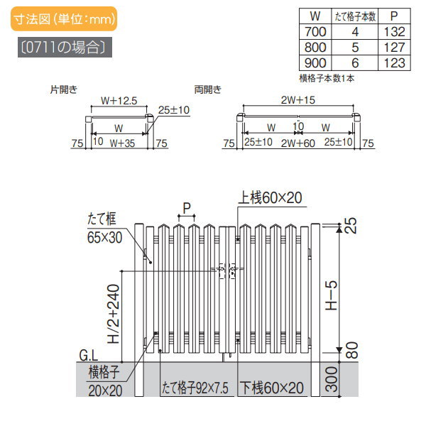 形材門扉 三協アルミ 三協立山 ララミー 2型 両開きセット 門柱タイプ 0809 W800×H900(扉1枚寸法) 打掛錠 ガーデン DIY 塀 壁 囲い 境界 屋外 2