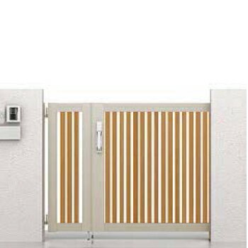 【無料★特典対象】 形材門扉 LIXIL リクシル TOEX アーキスライドD型 開戸付き門扉 マテリアルカラー ○04-10+15-10 扉本体寸法1,500×1,000 開戸400×1,000 本体・取っ手(取手)セット ガーデン DIY 塀 壁 囲い 境界 屋外