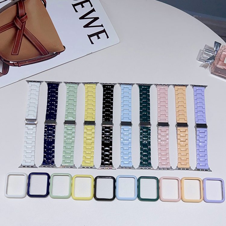 apple watch バンド 樹脂製 保護ケース セット フレーム保護 腕時計ベルト apple watch バンド 人気 高級 装着簡単 長さ調整可 綺麗 ...