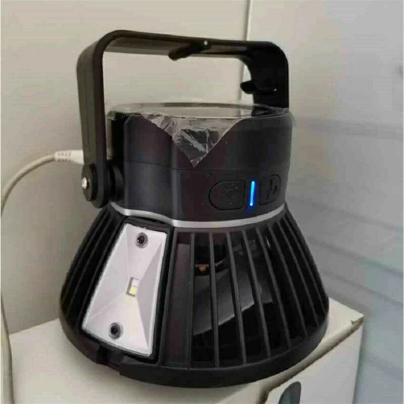 壁掛扇風機 四段階風量調節 懐中電灯 キャンプランタン 携帯扇風機 ソーラー充電 3...