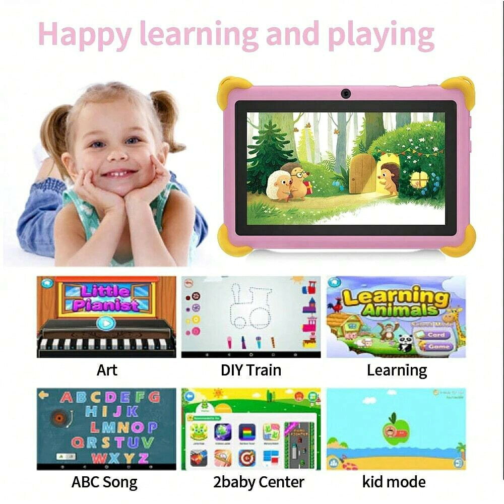 新型 7インチ M10 WiFi 子供用タブレット MTKチップ クアッドコア 2GB RAM 32GB ROM Android 13.0 システム IPS 1024*600 ディスプレイ Bluetoothサポート 小型ゲーム内蔵 3000mAhバッテリー電源アダプタ無し - Image 3