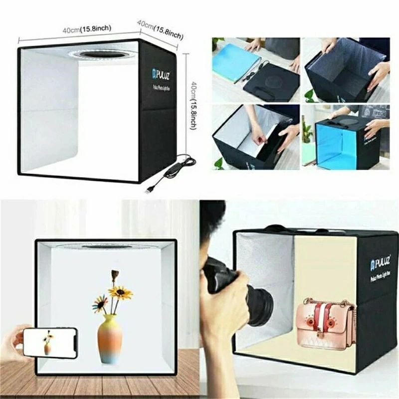 撮影キット 撮影ボックス LEDライト付 40/60/80cm 折りたたみ可能 調光可能 撮影ス...