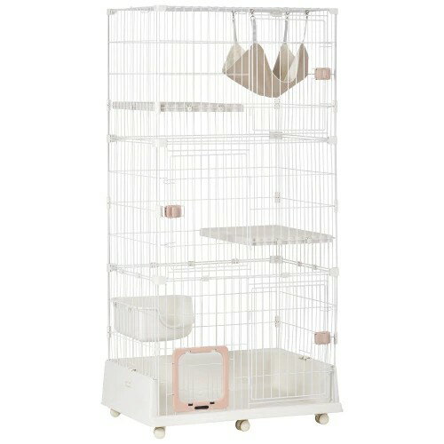 猫 ケージ 3段 ハンモック付 キャットケージ 猫 キャスター付 猫ゲージ おしゃれ キャットハウス ネコ ..