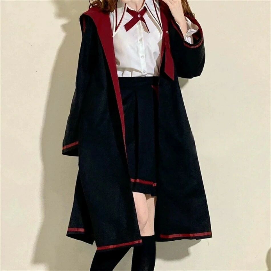 ロリータ 長袖 ゴスロリ 衣装 制服 マント 森ガール 学生服 スカート 魔法風 学園風 コスプレ リボン お嬢様 ドレス コスチューム 中世..