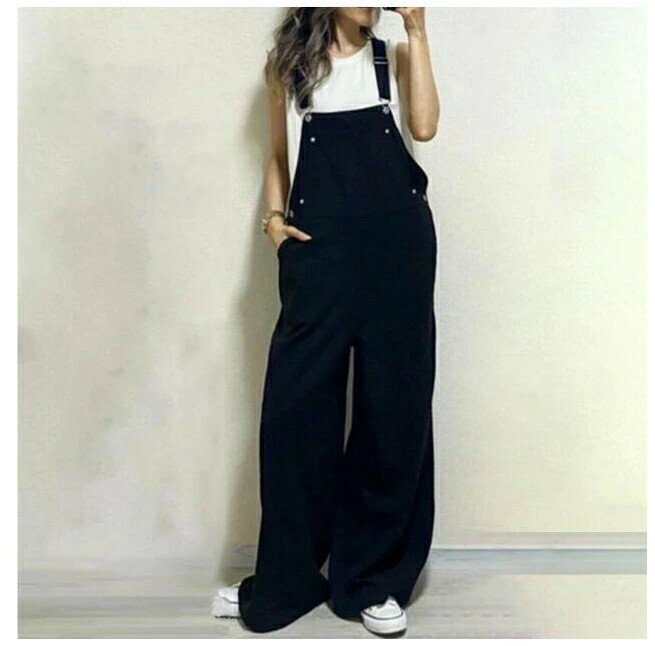デニム サロペット パンツ レディース オーバーオール オールインワン サスペンダー ジーンズ カジュアル デニムパンツ ロング 低身長 体型カバー ゆったり コーデ 大人 きれいめ おしゃれ 可愛い 黒 ブラック ホワイト春 夏 秋 20代 30代 40代 50代 プレゼント 母の日