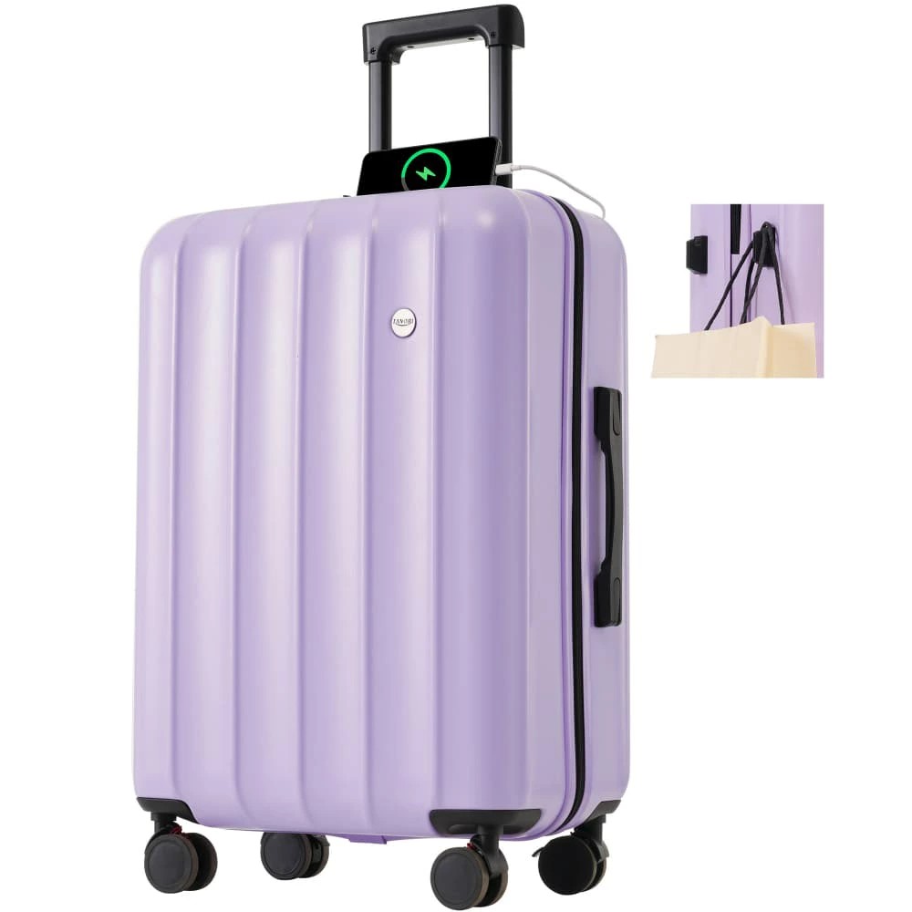 スーツケース lサイズ キャリーケース 7泊以上 キャリーバッグ 前開き USBポート PC収納 フック付き 超軽量 ストッパー付き TSAローク搭載 旅行 出張 suitcase