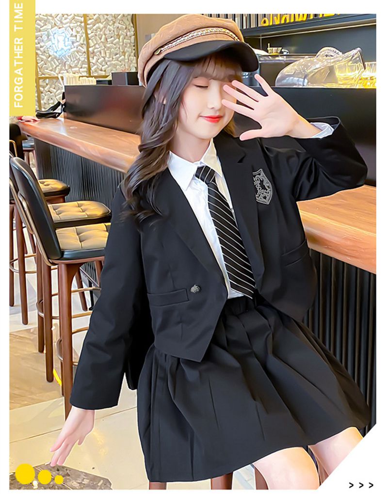 フォーマル スーツ 4点セット 女の子 卒業式 入学式 女の子スーツ プリーツスカート 子供スーツ 小学校 中高生 高校生 120 130 140 150 16...