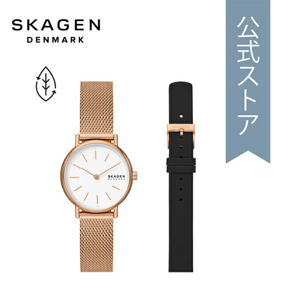 スカーゲン 【30%OFF】スカーゲン 腕時計 アナログ クォーツ レディース ゴールド ステンレススチール SIGNATUR LILLE BOX SET SKW1153SET SKAGEN 2022 冬 公式 ブランド 北欧 シンプル 防水 誕生日 プレゼント 記念日 ギフト