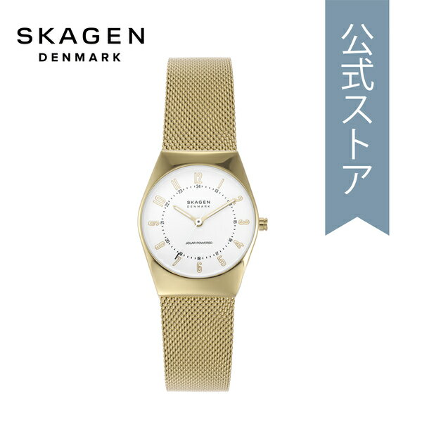 スカーゲン 腕時計 アナログ ソーラー レディース ゴールド ステンレススチールメッシュ GRENEN LILLE SOLAR POWERED SKW3077 2023 春 SKAGEN 公式 ブランド 北欧 シンプル 防水 誕生日 プレゼント 記念日 ギフト