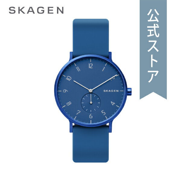 スカーゲン ビジネス腕時計 メンズ スカーゲン 腕時計 メンズ アナログ 時計 シリコン ブルー AAREN KULOR SKW6508 SKAGEN 公式 ブランド 北欧 シンプル 防水 誕生日 プレゼント 記念日 ギフト