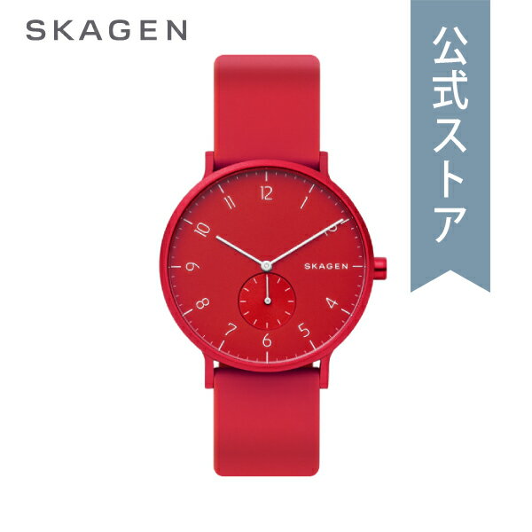 スカーゲン ビジネス腕時計 メンズ スカーゲン 腕時計 メンズ アナログ 時計 シリコン レッド AAREN KULOR SKW6512 SKAGEN 公式 ブランド 北欧 シンプル 防水 誕生日 プレゼント 記念日 ギフト