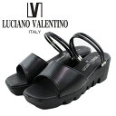 あす楽 送料無料 日本製 LUCIANO VALENTINO ITALY 2way ルチアーノ バレンチノ 6462 コンフォートサンダル ミュール レディース 歩きやすい 厚底サンダル レディース かわいい オフィスサンダル 疲れない 美脚 ウェッジソール サンダル レディース 厚底 ストラップ